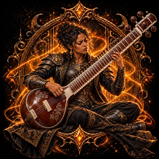Sitar Warrior character art